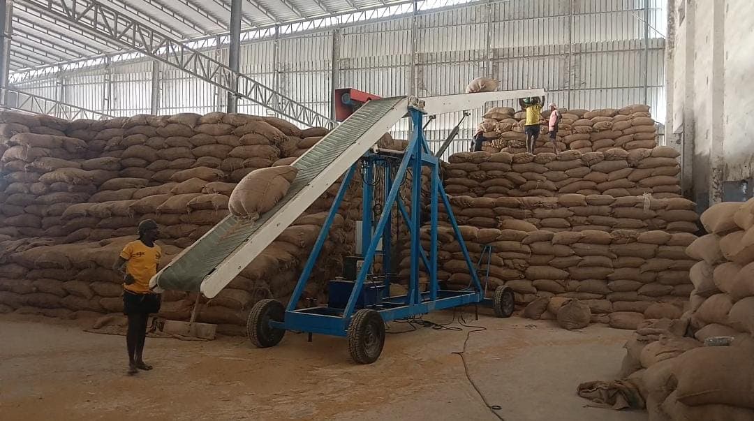 5+8 stacking and loading conveyor is a mobile belt system